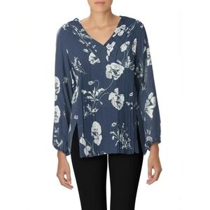 Ann Taylor Blue Floral Blouse